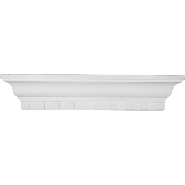 Ekena Millwork 24"W x 4 1/2"H x 4 1/8"P Dentil Shelf SH24X04X04DE - main